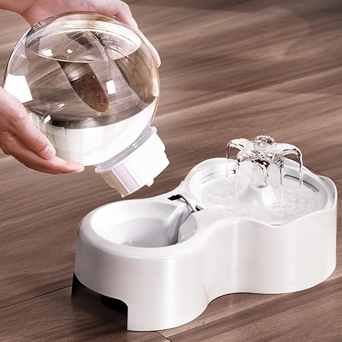 Cats Fountain Dog Water Dispenser 77oz Water Capacity Quiet Automatic Drinking Water Bowl with Filter Pad