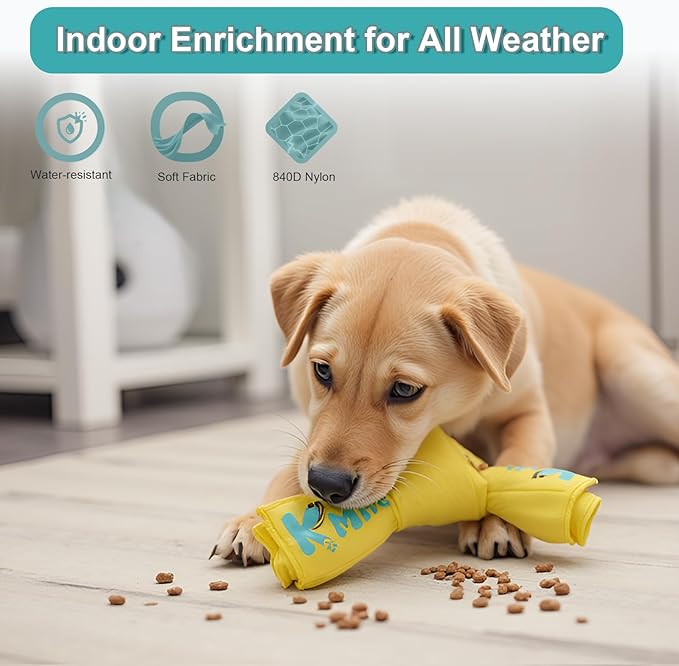 Snuffle Knot for Dogs - Dog Snuffle Toy, Interactive Dog Toys Encourage Natural Foraging Skills, Hiding Food Chew Toys with 10 Pockets