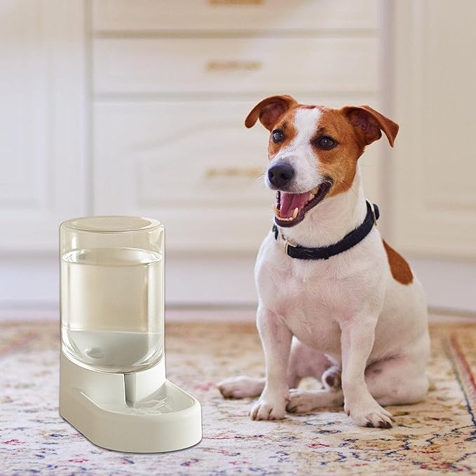 Clear Feeder and Water Dispenser Set for Home and Office Use Antislip Food Container Feeding Station for Cats Dog Automatic Feeder