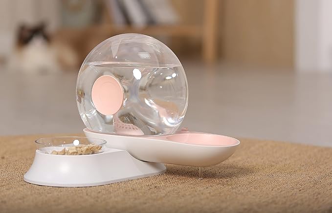 Pet Life ® 'Auto-Myst' 2-in-1 Snail-Shaped Gravity Filtered Automatic Cat and Dog Water Feeder and Pet Water Dispenser with 6-Pack Filters