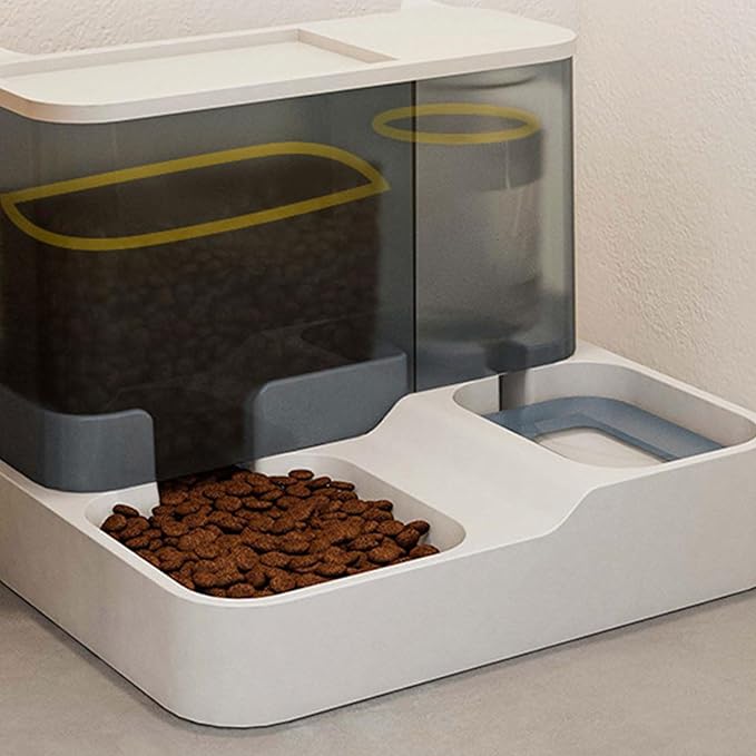 Automatic Cat Feeder,2 in 1 Pet Food Feeder and Water Dispenser Pet Water Dispenser Cat Food Dispenser Dog Feeder for Small Medium Dog Puppy Kitten
