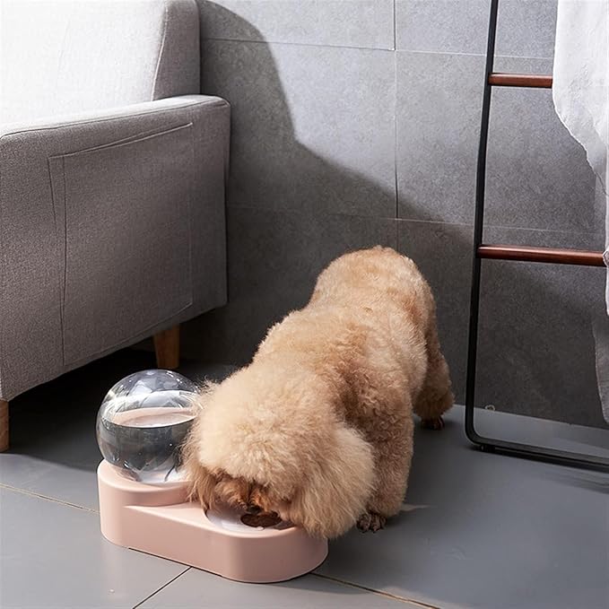 Automatic Pet Water Feeder & Food Dispenser 2.8L for Dogs & Cats BPA- Leak-Proof Bowl(Blue) (Pink)