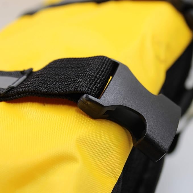 Dog Life Jacket Easy-Fit Adjustable Belt Pet Saver Swimming Safety Swimsuit Preserver with Reflective Stripes for Doggie (L, Yellow)