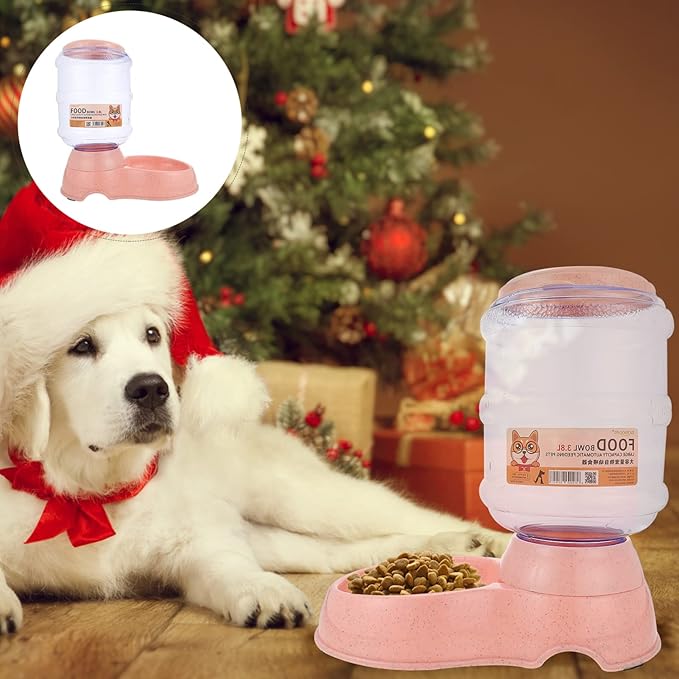 Automatic Pet Food Dispenser Capacity Unique Design Pet Feeder for Dogs Cats Home Decoration Non-tip Feature for Dry Food Supply