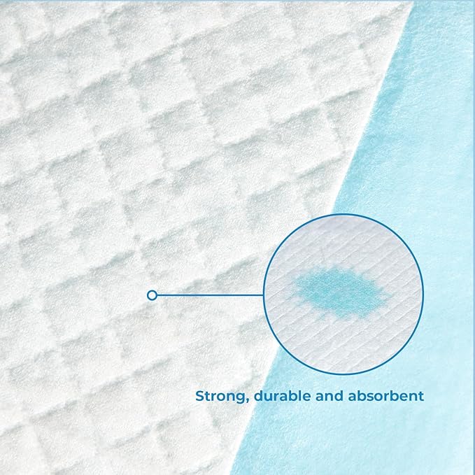 Best Pet Supplies XL Puppy Pads 40 Count - Super Absorbent Dog Training Pads, Quick-Dry, Odor Control, Disposable Pee Pads, Leak-Proof Wee Wee Pads for Indoor Dogs – Baby Blue XL, 40 Pack