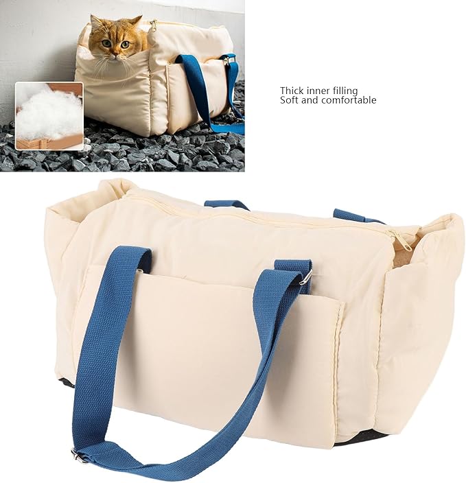 Center Console Dog Car Seat, Portable Pet Seat Travel Carrier Bed for Cats Dogs Puppy Kitten, Multifunctional Design, Pet Seat for Car, 17.72 x 13.78 x 10.43in