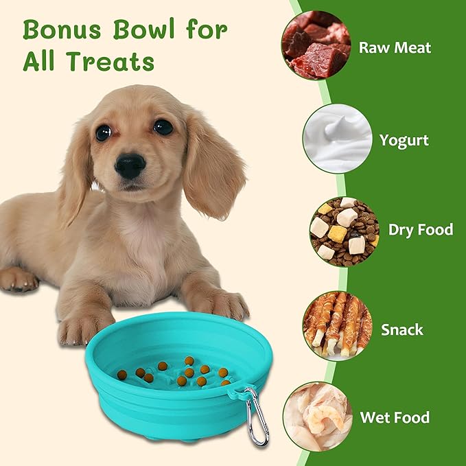 Collapsible Dog Bowl for Travel Outdoor Portable Silicone Pet Bowl with Carabiner Clip