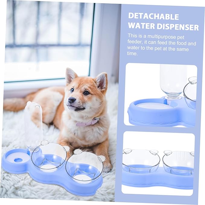 Detachable Pet Feeder with Non Slip Base Double Design Dog and Cat Bowl for Food and Water Sturdy and Use