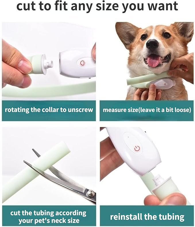 LED Dog Collar- USB Rechargeable Lighted Collar Band, Color Changeable Light Up Pet Collars, Cuttable Dog Safety Lights Glow in The Dark Dog Collars for Night Walking, Fit for Small/Medium/Large Dog