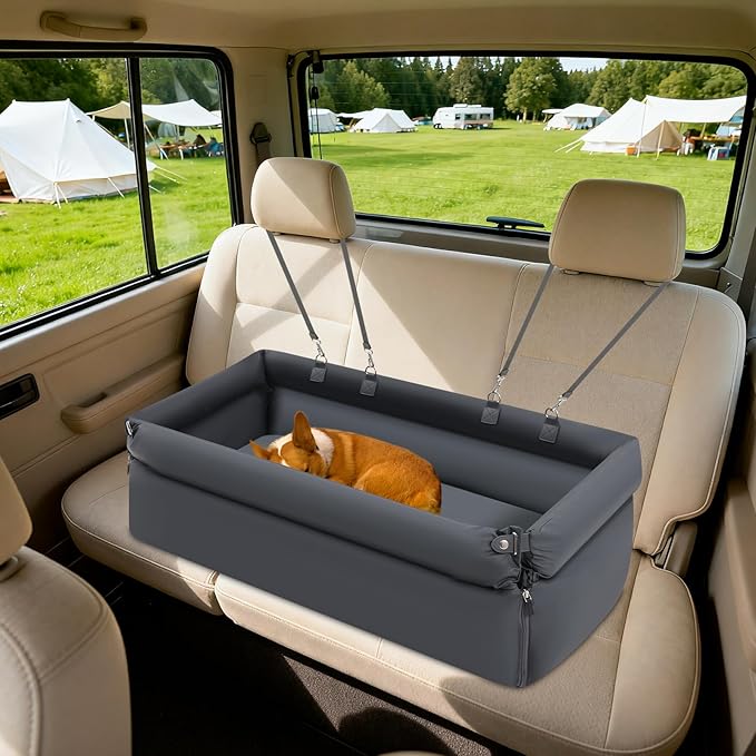 Pet Car Seat for Small Dogs & Cats, C ar Seat for D og and C at Sofa, Fluffy C at Car S eat with Removable Washable Cover for Homes, Living Rooms, Bedrooms, Balconies, Pet Shops, Blue,XL