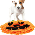 Pumpkin Snuffle Mat for Large Dogs Cute Pet Sniffing Pad to Encourage Natural Foraging Skills Reduces Odor Durable Polar Fleece Design