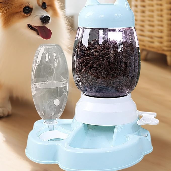 Automatic Dog Feeder | Dog Treat Puzzle Slow Feeder Water Dispenser | Interactive Toys, Puppy Puzzle Toys Push-Type, Large Capacity, Enrichment Pet Supplies