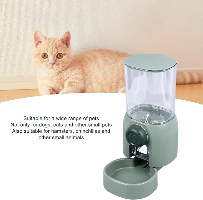 Hanging Automatic Food Dispenser, Large Capacity Hanging Cage Automatic Small Pet Food Dispenser, Automatic Replenish Pet Feeder for Cat Dog Hamster Bunny