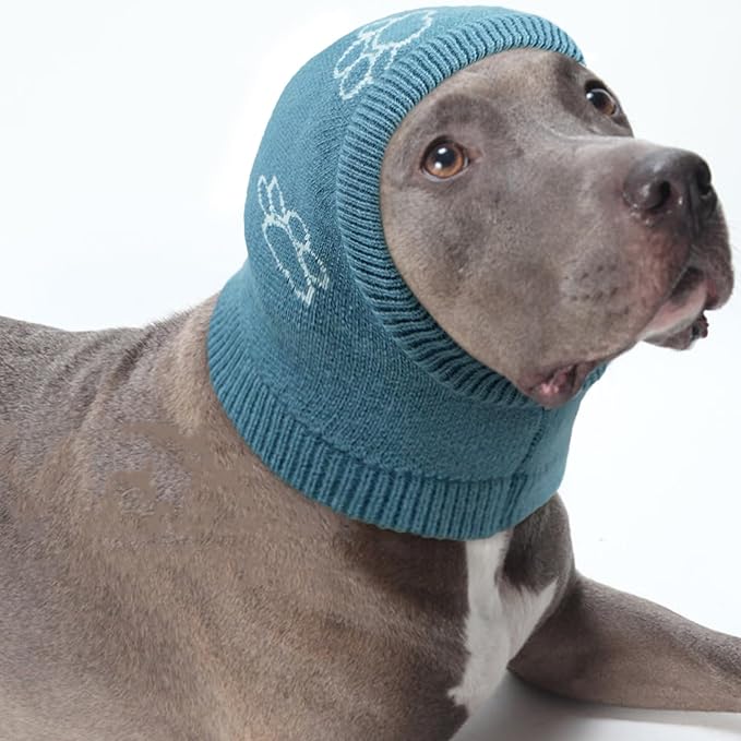 Nanaki Dog Hats Calming Hoodie-Dog Ear Covers Head Cover Protector Hematomas Wraps, No Shake Ear Wrap Muffs Noise Protection, Anxiety Relief, Fireworks, Grooming, Thunderstorm, Bath, Vet Visit