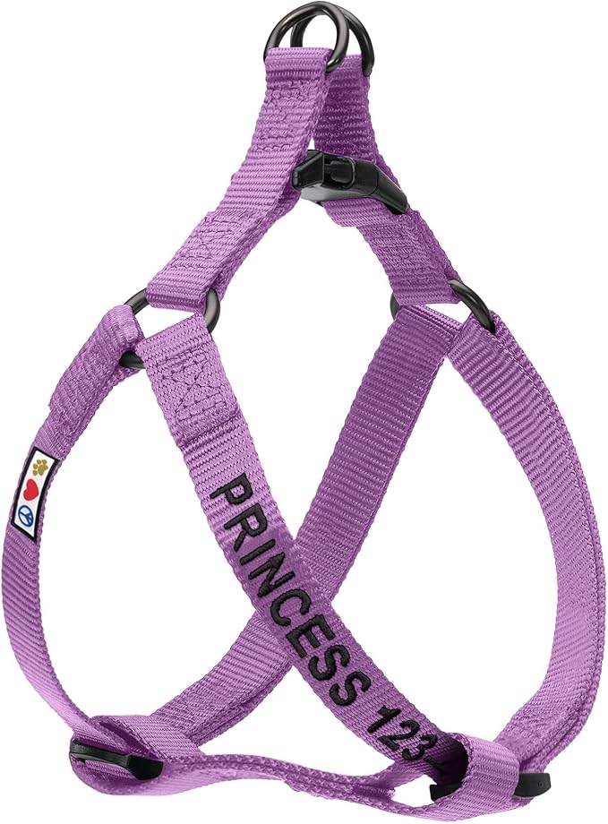 Pawtitas Personalized Dog & Puppy Harness Large Orchid Custom ID Tag Adjustable No Pull Vest