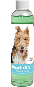 Healthy Breeds Dog Dental Care Water Additive for Wire Fox Terrier - Helps Freshen Breath, Reduce Plaque & Control Tartar - Mint Flavor - 8 oz