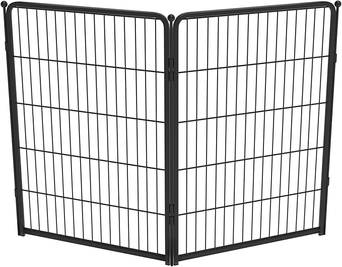 FXW Homeplus Unleashed Indoor Dog Playpen - Stress-Free and Safe Play, Heavy Duty 40 Inch 2 Panels Dog Pen for Medium and Large Dogs, Black│Patented