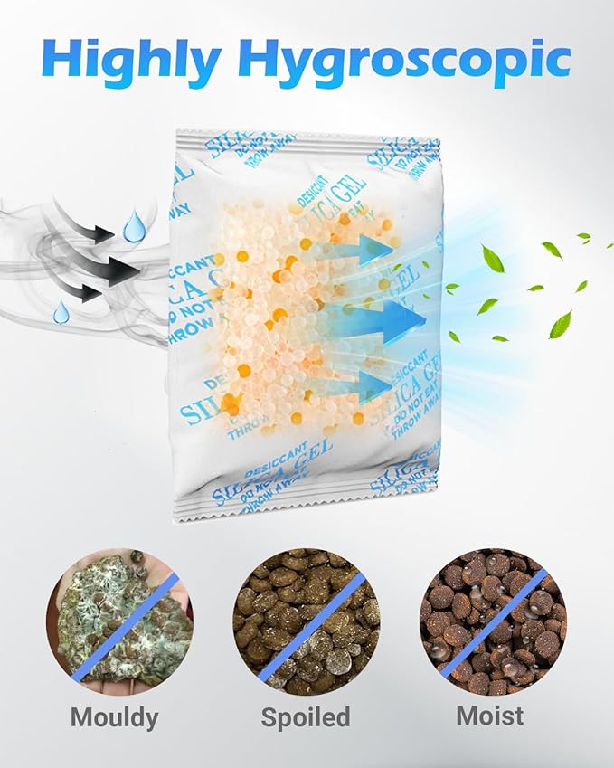 16 Pack Pet Food Desiccant Packs with Color Indicating, Compatible with Petlibro/Petkit/Pawsync Automatic Cat Feeder, Replaced Desiccant for Most Automatic Pet Feeders, Individually Wrapped