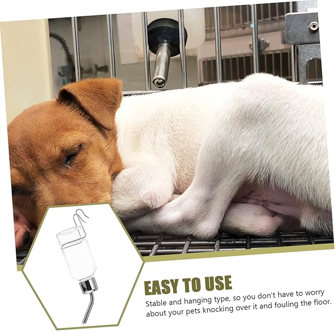 Automatic Hanging Pet Water Dispenser Large Leakproof Water Feeder with Fixed Hook for Dog Cage Suitable for Multiple Pets