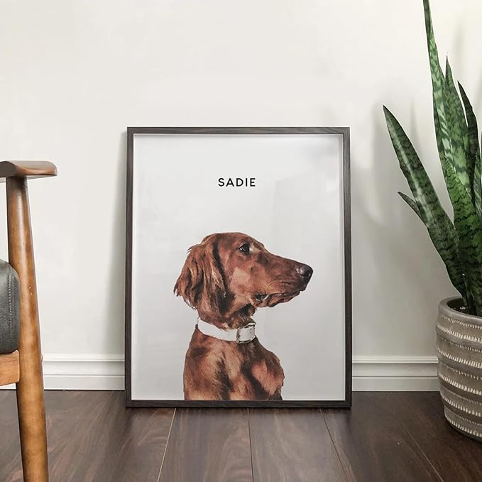 Pet Portrait from Your Photos - Dog Memorial Gifts for Loss of Dog, Personalized Gift for Her Birthday, Pet Memorial Gift for Dog, Gift for Women/Men, Cat & Dog Portrait, Modern Watercolor