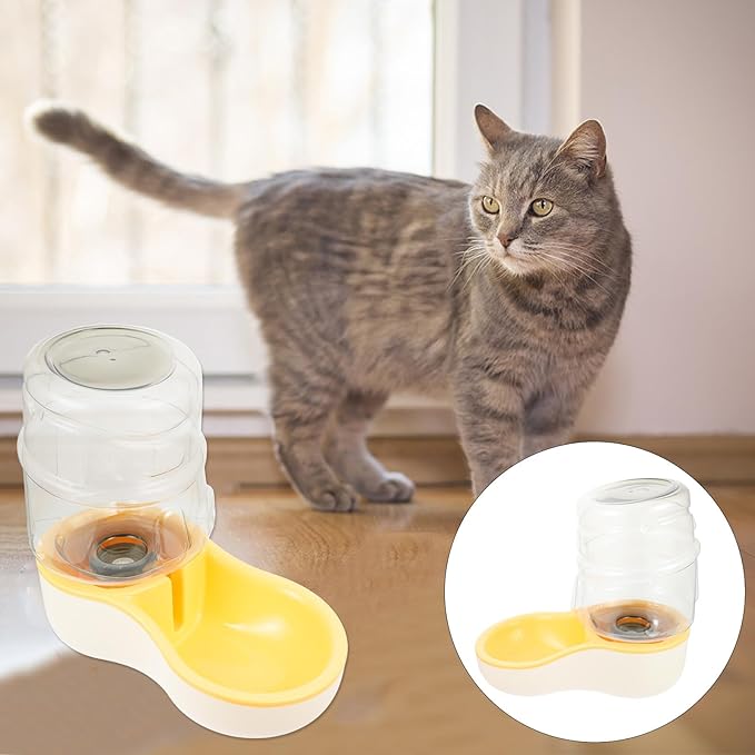 Automatic Pet Water Dispenser Slanting Design Puppy Water Bowl for Continuous Hydration Indoor Outdoor Use