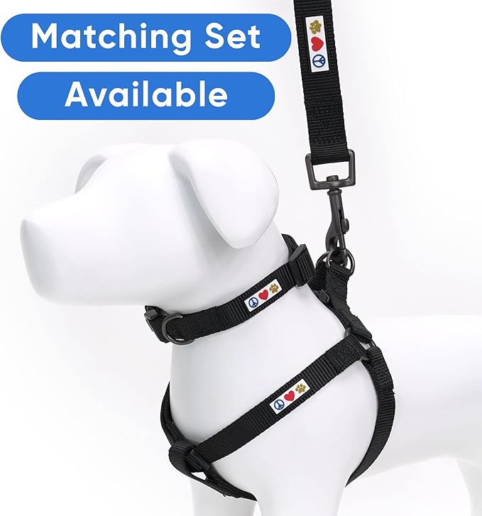 Pawtitas Solid Step-in Dog Harness – Adjustable No-Pull Vest for Puppies to Seniors, Safe & Comfortable M Black