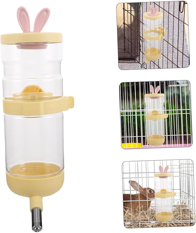 Kisangel Large Capacity Pet Water Dispenser Dog and Cat Waterer No Spill Feeder for Cages Pet Friendly Design