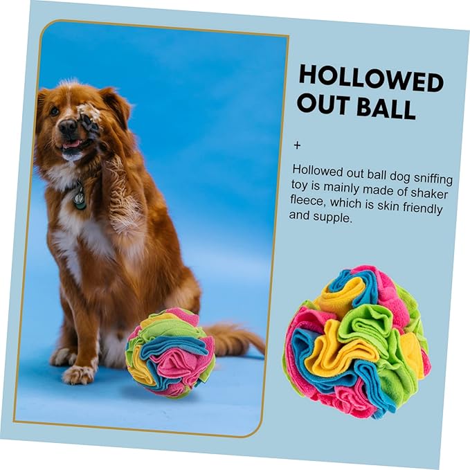 BESPORTBLE Pet Dog Sniff Ball Toy Natural Snuffle Ball Dog Training and Chewing Toy