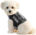 Dog Harness for Puppy – Adjustable Reflective Easy Put On Soft Mesh Vest for Small Dogs with 2 Patches (Black,M)