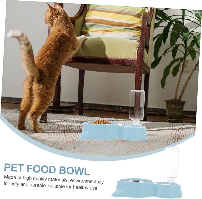 KESYOO 1Pc Cat Ear Shaped Automatic Pet Feeding Bowl Durable Food Dispenser for Dogs and Cats Slip Base Use