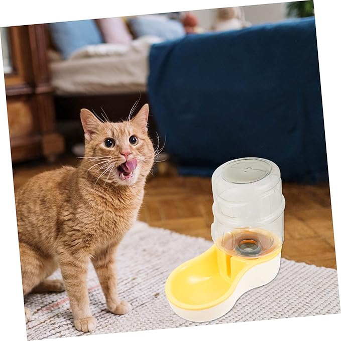 1pc Automatic Pet Water Dispenser Slanting Dog Water Bowl Feeder Deepened Drinking Trough Prevents Splashing for Cats and Dogs Capacity