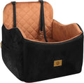 Dog Car Seat for Small/Medium Dogs, Detachable Washable Dog Booster Car Seat Under 35lbs, High-Support Memory Foam,Travel Bed with Storage Pockets