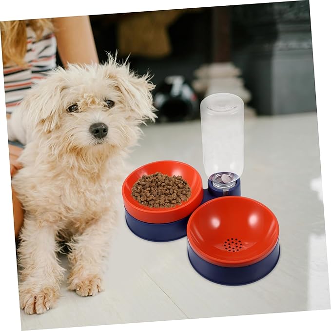 BESPORTBLE Automatic Pet Feeder and Water Bowl for Cats and Dogs Dual Compartment Design for Food and Water Lightweight Deep Sea for Hydration and Nutrition