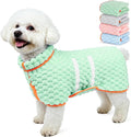 Glittme Dog Bathrobe for Drying Dogs, Super Absorbent Fleece Dog Towel Robe, Adjustable Dry Coat for Large Medium Small Dogs, Warm Pet Drying Vest for After Bath, Swimming, Muddy Walks & Car Travel