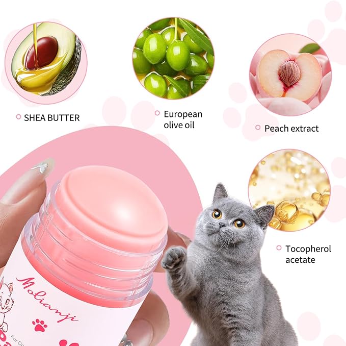 Dog Paw&Nose Balm Lick Safe1.4oz|Natural Ingredients Pets Paw Wax| Healing Moisturizer with Coconut Oil&Honey Cracked Paws,Snouts & Elbow|Winter Protection for Dogs & Cats