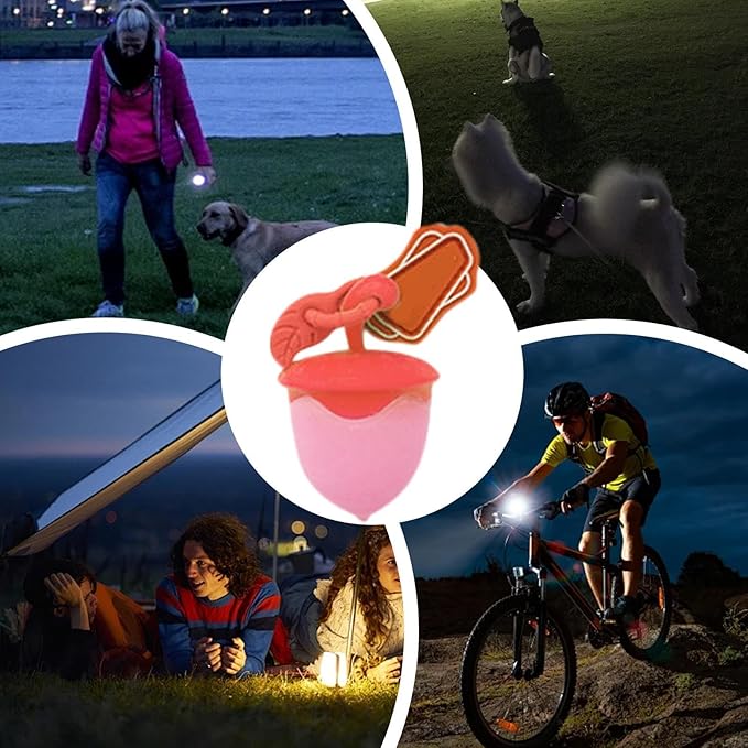 Waterproof Dog Night Light - Flashing Modes Collar Light, Sturdy Walking Light | Three Bright Flashing Modes, Ideal for Nighttime Dog Walking, Running, Biking, Increased Visibility and Safety in Low