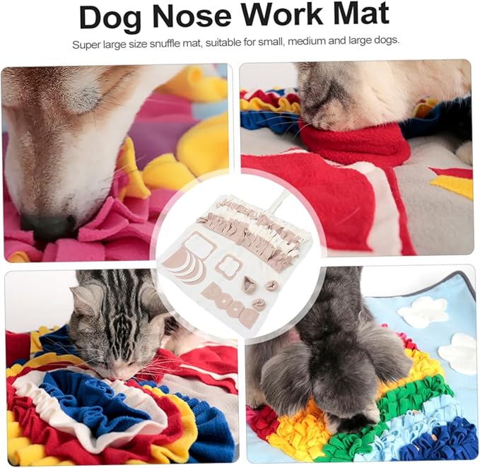 Pet Snuffle Mat for Dogs Interactive Foraging Feeding Blanket Removable Washable Nose Work Training Pad Great for Reducing Stress and Encouraging Play