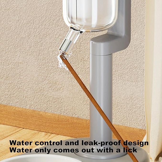 Genérico Water Dispenser for Cats – Adjustable Height Drinker – 750 ml – Non-Drip Standing Drinker for Pets – for Small Animals, Hamster, Squirrel, Hedgehog and