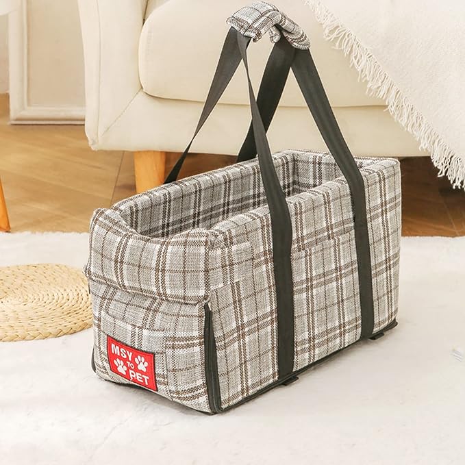 Dog Seat Centre Console Car for Small Dogs and Cats,Dog Booster Car Seat Arm Rest Dog Car Seat,Non-Slip Dog Car Seat Travel Pet Carrier Bed Front Carseats Carrier Bag Dog Basket