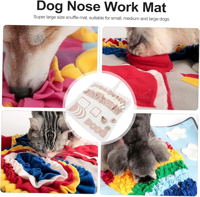 Snuffle Mat for Dogs Giant Plush Dog Nose Work Mat Pet Feeding Pad for Small Medium