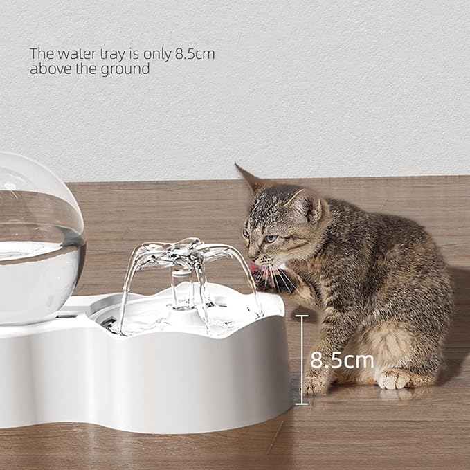 Cats Fountain Dog Water Dispenser 77oz Water Capacity Quiet Automatic Drinking Water Bowl with Filter Pad