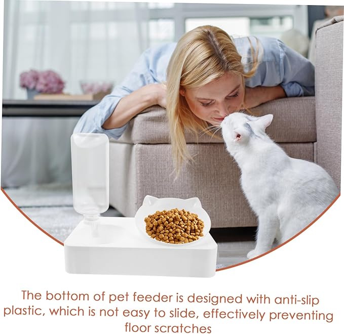 balacoo 1set Automatic Cat Water Dispenser Capacity Tilted Pet Water Feeder for Dogs and Prevents Spills and Keeps Clean Random Style