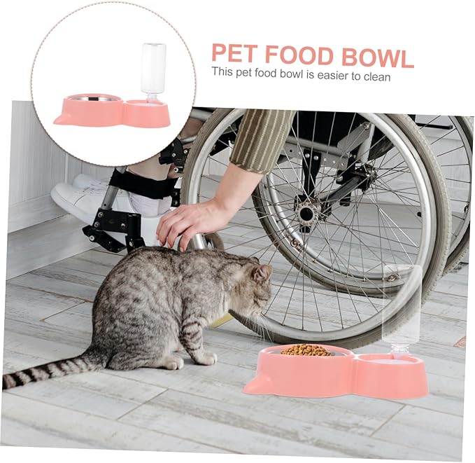 Milisten 1pc Automatic Pet Water Dispenser Food Feeder Cat Ear Design Dual Use for Dogs and Cats Easy to Break and Pressure Resistant