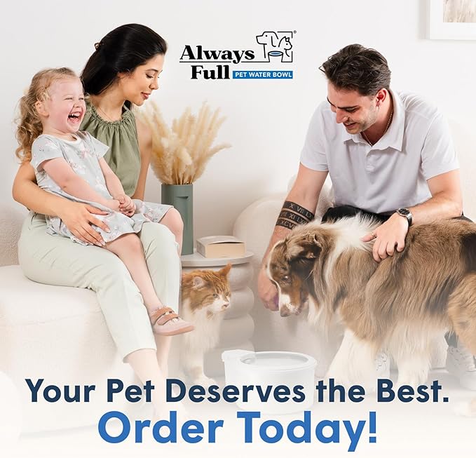 Always Full® Wall Unit Carbon Block Replacement Cartridges for Pet Feeder, Water Filtration for Your Auto Fill Cat or Dog Water Bowl, Cleaner, Better Taste, 100 Gallon, 4-Month Lifespan, 2 Pack