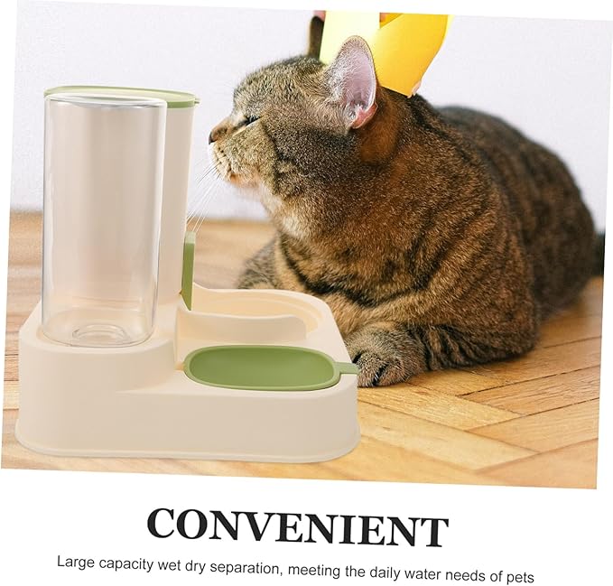 Large Capacity Automatic PET Water Feeder Dry Wet Separation Water and Food Dispenser for Dogs and Cats Detachable Design Fall Feature