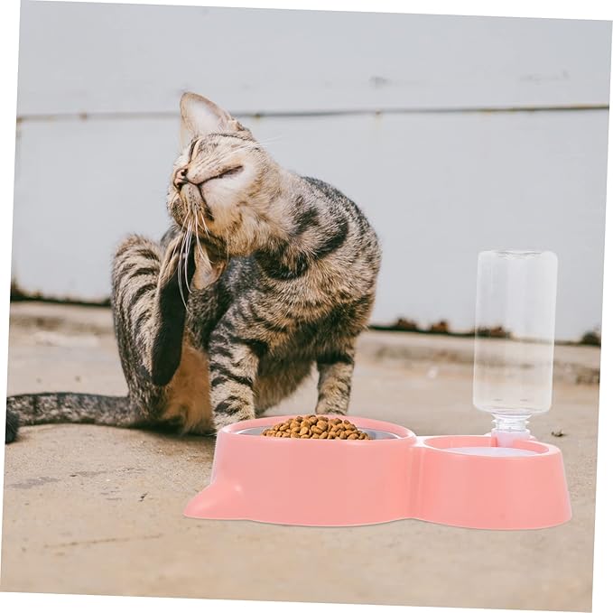 Milisten 1pc Automatic Pet Water Dispenser Food Feeder Cat Ear Design Dual Use for Dogs and Cats Easy to Break and Pressure Resistant