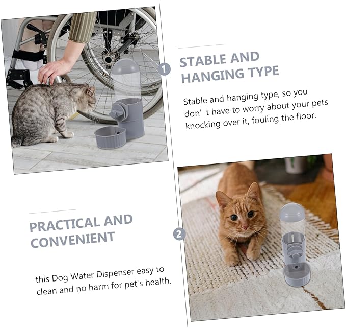 Wear-Resistant Pet Feeder Automatic Dumping Water Dispenser Cat Dog Waterer Convenient Pet Feeder for Puppies