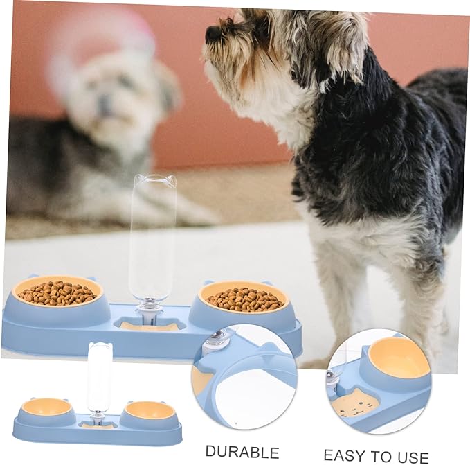 ibasenice Pet Feeder Automatic Cat Dog Feeder Elevated Food Bowls Pet Feeding Device Cat Food Bowl Water Dispenser
