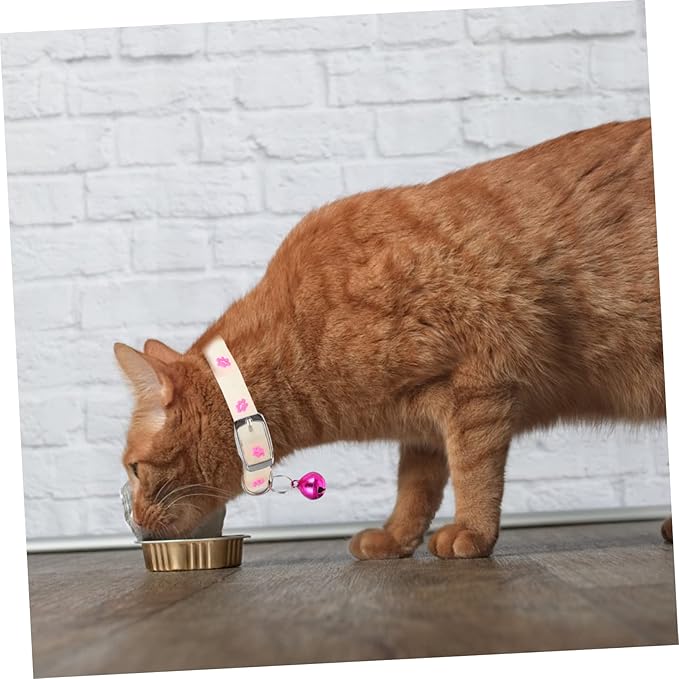 YARNOW 3pcs Fluorescent Pet Collar Nighttime Glow Safety Neck Strap for Cats Dogs Fish Bone Paw Prints Footprints Designs Random Colors