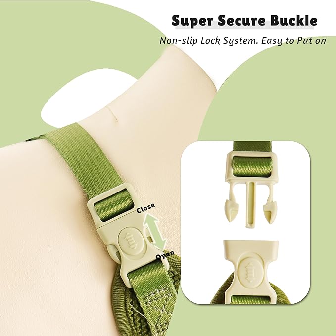 No Pull Dog Vest Harness for Small&Medium Dogs, Side Clip Adjustable Pet Vest, Soft Breathable, Fashion Dog Harnesses for Walking, Running, Shopping (Khaki Green,XS)
